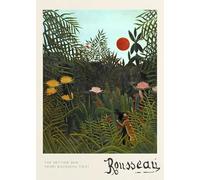 LHHJF LJHFA Affiche d’Exposition Henri Rousseau Toile d’Animaux de la Nature Peinture Murale et gravures de Henri Rousseau Décoration intérieure 40x60cmx1 sans Cadre