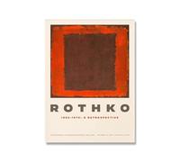 LHHJF LJHFA Affiche d’Exposition Mark Rothko Abstract Colorée Peinture Murale Mark Rothko Toile et Estampes Décoration Maison 50x70cm sans Cadre