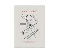 LHHJF LJHFA Affiche d’Exposition Wassily Kandinsky Art Mural Minimaliste Peinture et gravures sur Toile Wassily Kandinsky Décoration intérieure Tableau 50x70cm sans Cadre
