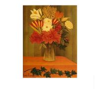LHHJF LJHFA Affiche d’Henri Rousseau Bouquet de Fleurs Illustration Murale Peinture et Impressions sur Toile de Henri Rousseau Photo de décoration intérieure Nordique 40x60cmx1 sans Cadre