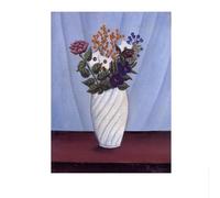 LHHJF LJHFA Affiche d’Henri Rousseau Bouquet de Fleurs Illustration Murale Peinture et Impressions sur Toile de Henri Rousseau Photo de décoration intérieure Nordique 40x60cmx1 sans Cadre