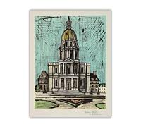 LHHJF LJHFA Affiche de Bernard Buffet《Le Panthéon à Paris 1985》Illustration murale Bernard Buffet Toile Peinture et Estampes Tableau de décoration intérieure 40x60cm Sans cadre