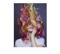 LHHJF LJHFA Affiche de Coiffure féminine Œuvre Murale de Salon de Coiffure Peinture de Toile Empreintes capillaires de Femmes Décoration de Salon de Coiffure 50x70cmx1 sans Cadre