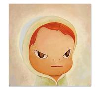 LHHJF LJHFA Affiche de Dessin animé de Yoshitomo Nara Jolie Illustration Murale Peinture et Impressions de Toile de Yoshitomo Nara Décor de Chambre de bébé 50x50cmx1 sans Cadre