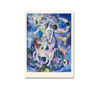 LHHJF LJHFA Affiche de Figurine de Marc Chagall Surréalisme Art Mural Marc Chagall Toile Peinture et estampes Décoration du Salon de la Maison 40x60cm sans Cadre