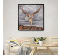 LHHJF LJHFA Affiche de Georgia O’Keeffe Toile Murale Tête de Ramier Tranches de Hollyhock Blanche par Georgia O’Keeffe Peintures Décoration Tableau 60x60cm sans Cadre