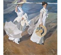 LHHJF LJHFA Affiche de Joaquin Sorolla《Promène-toi Le Long de la côte》Art Mural de Joaquin Sorolla Peinture et Impressions en Toile Décoration de Maison 60x60cmx1 sans Cadre