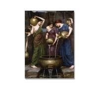 LHHJF LJHFA Affiche de John William Waterhous Figurines rétro Illustrations murales Peinture et gravures sur Toile de John William Waterhous Tableau de décoration intérieure 40x60cm sans Cadre