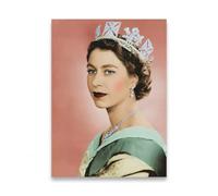 LHHJF LJHFA Affiche de la Reine Elizabeth II Portrait Vintage Mural Peinture et estampes de la Reine Elizabeth Tableau de décoration intérieure Nordique 50x70cm sans Cadre