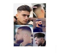 LHHJF LJHFA Affiche de Mode Coiffure Coiffure Coiffure Homme Peinture sur Toile Barber Shop Œuvres murales Coupe de Coiffure Imprimés Salon Décor Photo 50x70cm sans Cadre