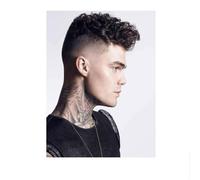 LHHJF LJHFA Affiche de Mode Coiffure Coiffure Coiffure Homme Peinture sur Toile Barber Shop Œuvres murales Coupe de Coiffure Imprimés Salon Décor Photo 50x70cm sans Cadre