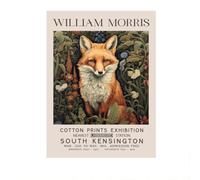 LHHJF LJHFA Affiche de musée William Morris Vintage Feuille Fleur Animal Art Mural William Morris Peinture sur Toile et Impressions Décoration d'intérieur Image 50x70cmx1 sans Cadre