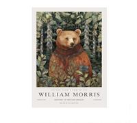 LHHJF LJHFA Affiche de musée William Morris Vintage Feuille Fleur Animal Art Mural William Morris Peinture sur Toile et Impressions Décoration d'intérieur Image 50x70cmx1 sans Cadre