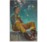 LHHJF LJHFA Affiche de Norman Rockwell Space Dreamer des années 1950 Peinture Murale et Impressions de Norman Rockwell Décoration Murale Tableau Mural 50x70cm sans Cadre