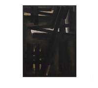 LHHJF LJHFA Affiche de Pierre Soulages Ligne Noire Abstraction Peinture Murale Pierre Soulages Peinture sur Toile et estampes pour décoration intérieure 40x60cm sans Cadre