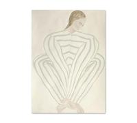 LHHJF LJHFA Affiche de Sofia Lind Robe Abstraite rayée Art Mural Peinture et Impressions de Sofia Lind Peinture et Impressions Décoration de la Salle de Maison 40x60cmx1 sans Cadre