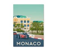 LHHJF LJHFA Affiche des Villes de Voyage Peinture Vintage sur Toile Dessin animé Art Mural et Impressions Nordic Home Décor 40x60cmx1 sans Cadre