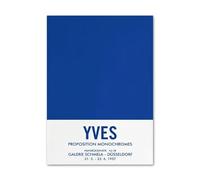 LHHJF LJHFA Affiche esthétique d’Yves Klein Art Mural Style Mode Bleu Peinture et Impressions sur Toile Yves Klein Décoration Moderne Murale 50x70cm sans Cadre