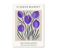 LHHJF LJHFA Affiche esthétique du marché aux Fleurs, Peinture Murale botanique Florale et Impressions, Peinture sur Toile du marché aux Fleurs, Photos de décoration intérieure 40x60cmx1 sans Cadre