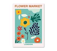 LHHJF LJHFA Affiche esthétique du marché des Fleurs Art Mural Abstrait Pastel et gravures Peinture sur Toile du marché aux Fleurs Photos de décoration intérieure 40x60cmx1 sans Cadre