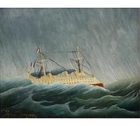 LHHJF LJHFA Affiche esthétique Exotique d’Henri Rousseau Paysage Peinture Murale Henri Rousseau Peinture et estampes Décoration de la Maison Tableau 50x60cm sans Cadre