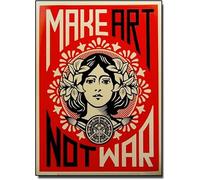 LHHJF LJHFA Affiche Make Art Not War Shepard Fairey Peinture Vintage Abstract Toile Murale Shepard Fairey Motifs de décoration intérieure 50x70cm sans Cadre