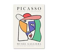 LHHJF LJHFA Affiche Minimaliste de Pablo Picasso, Ligne Abstraite, Visage, Art Mural, Peinture sur Toile et Impressions, décoration d'intérieur Nordique, Image 50 x 70 cm, sans Cadre