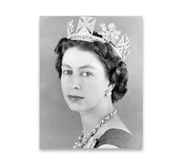 LHHJF LJHFA Affiche Murale de la Reine Elizabeth II d’Angleterre Portrait Mural Peinture et gravures de la Reine Elizabeth Décoration intérieure Moderne 50x70cm sans Cadre