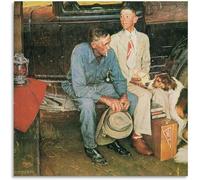 LHHJF LJHFA Affiche Norman Rockwell Illustration d’Art Mural Abstrait Norman Rockwell Peinture et gravures Décoration intérieure Picturer 60x60cmx1 No Frame