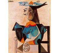 LHHJF LJHFA Affiche Pablo Picasso《Femme Assise avec Poisson》Art Mural Pablo Picasso Peinture sur Toile Et Impressions Moderne Décoration D’intérieur Photo 50x70cmx1 sans Cadre