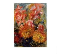 LHHJF LJHFA Affiche Pierre Auguste Renoir Fleurs Illustrations murales Pierre Auguste Renoir Peinture et estampes Décoration intérieure Tableau 50x70cm sans Cadre