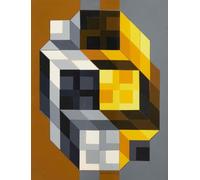 LHHJF LJHFA Affiche rétro de Victor Vasarely Peinture surréaliste sur Toile Mural et Impressions Décoration Nordique 40x60cmx1 sans Cadre