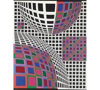 LHHJF LJHFA Affiche rétro de Victor Vasarely Peinture surréaliste sur Toile Mural et Impressions Décoration Nordique 40x60cmx1 sans Cadre