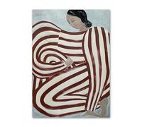 LHHJF LJHFA Affiche rétro esthétique Sofia Lind Lignes de Figurine Peinture Murale Sofia Lind Peinture et Impressions Décoration Nordique 40x60cm sans Cadre