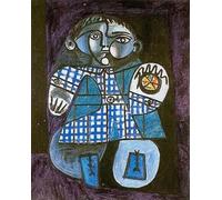 LHHJF LJHFA Affiche rétro Pablo Picasso《Claude avec Une Boule》Art Mural Pablo Picasso Peinture sur Toile Et Impressions Moderne Décoration D’intérieur Photo 50x70cm sans Cadre