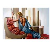 LHHJF LJHFA Affiche rétro Tamara de Lempicka Art Mural Abstrait féminin Peinture et Impressions sur Toile Tamara de Lempicka Décoration intérieure 50x70cm sans Cadre