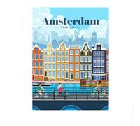 LHHJF LJHFA Affiche Touristique de renommée Mondiale Ville Paysage Toile Peinture Tourisme du Monde Art Mural et Impressions Maison Salon Décor Photo Murale 40x60cm sans Cadre