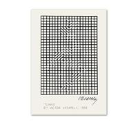 LHHJF LJHFA Affiche Victor Vasarely Peinture sur Toile à Illusion Optique Peinture Murale et Impressions Décoration Moderne 40x60cmx1 sans Cadre