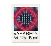LHHJF LJHFA Affiche Victor Vasarely Peinture visuelle Optique sur Toile Victor Vasarely Art Mural et Impressions Nordic Home Décor 40x60cmx1 sans Cadre