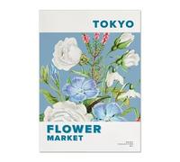 LHHJF LJHFA Affiche vintage du Marché aux Fleurs Art abstrait mural Peinture et estampes Peinture et impressions du marché des fleurs Décoration du salon de la maison 40x60cm Sans cadre