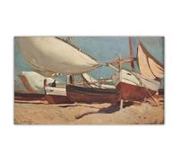 LHHJF LJHFA Affiche Vintage Joaquin Sorolla《Étude de Bateau, 1908》Art Mural Joaquin Sorolla Peinture sur Toile et Impressions pour la décoration intérieure Image 50x90cmx1 sans Cadre