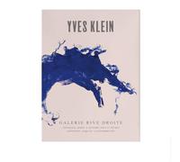 LHHJF LJHFA Affiche Yves Klein Art Mural Simple Abstrait Bleu Peinture et Impressions sur Toile d’Yves Klein Décorations de Salon de Maison Nordique 50x70cm sans Cadre