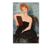 LHHJF LJHFA Affiches Amedeo Modigliani《Fille Rousse》Art Mural Amedeo Modigliani Peinture sur Toile Et Impressions Moderne Décoration D’intérieur Photo 50x80cmx1 sans Cadre