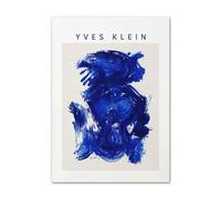 LHHJF LJHFA Affiches d’Exposition Bleues Yves Klein Art Mural Abstrait Peinture et estampes sur Toile Yves Klein Décoration intérieure Nordique 40x60cmx1 sans Cadre