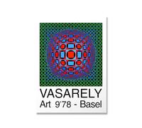 LHHJF LJHFA Affiches d’Exposition Victor Vasarely Art d’Illusion Peinture sur Toile Victor Vasarely Art Mural et Impressions Décoration intérieure 40x60cm sans Cadre