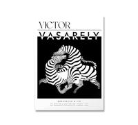 LHHJF LJHFA Affiches d’Exposition Victor Vasarely Art d’Illusion Peinture sur Toile Victor Vasarely Art Mural et Impressions Décoration intérieure 40x60cm sans Cadre