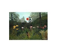 LHHJF LJHFA Affiches d’Henri Rousseau Forêt Paysage Animal Toile Peinture Peinture Murale et gravures d’Henri Rousseau Décoration intérieure 40x60cmx1 sans Cadre
