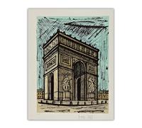 LHHJF LJHFA Affiches de Buffet Bernard《L’Arc de Triomphe, 1985》Illustrations murales Peinture et estampes sur Toile Bernard Buffet, Tableau de décoration intérieure 40x60cm sans Cadre