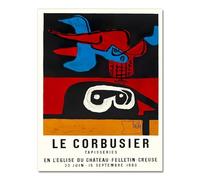 LHHJF LJHFA Affiches de l’Exposition Le Corbusier Art Mural Abstrait Vintage Peinture et estampes sur Toile Le Corbusier Décoration intérieure 40x60cmx1 sans Cadre