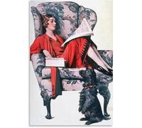 LHHJF LJHFA Affiches de Norman Rockwells Œuvres d’Art Peinture de Mode Toile Art Mural Gravures de Norman Rockwells pour la décoration du Salon Image 40x60cm sans Cadre